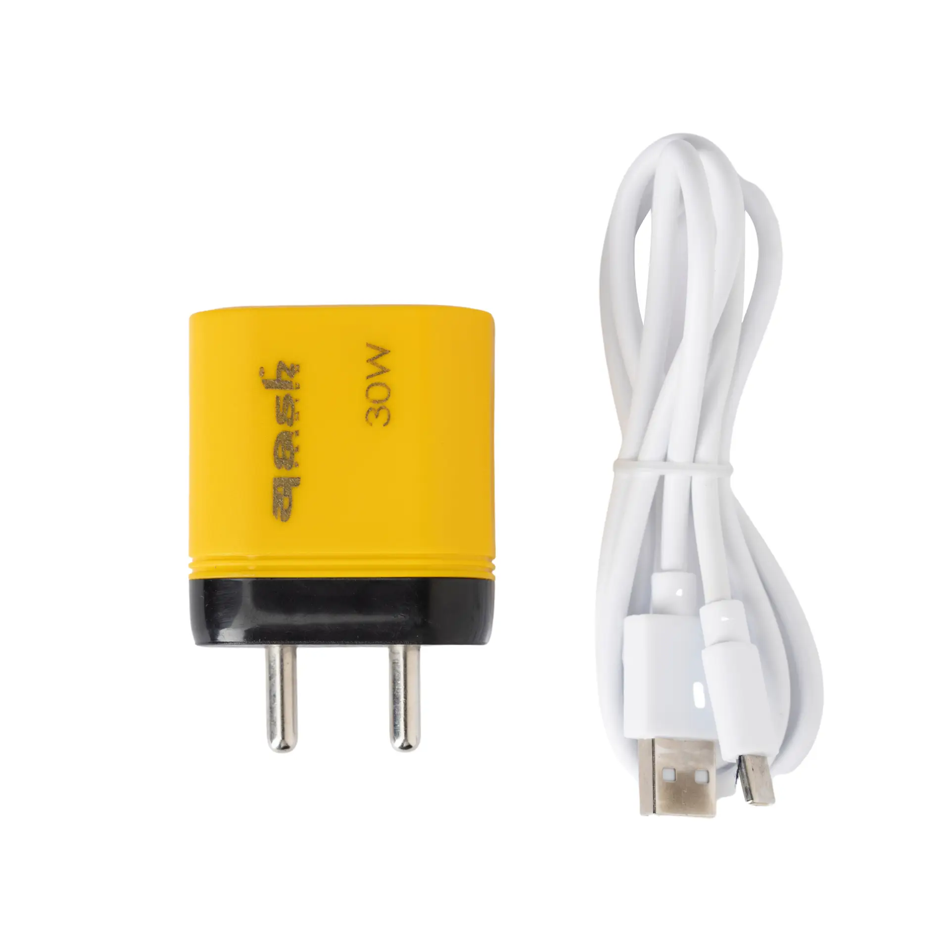 Dual USB Mobile Charger 30W (Yellow)