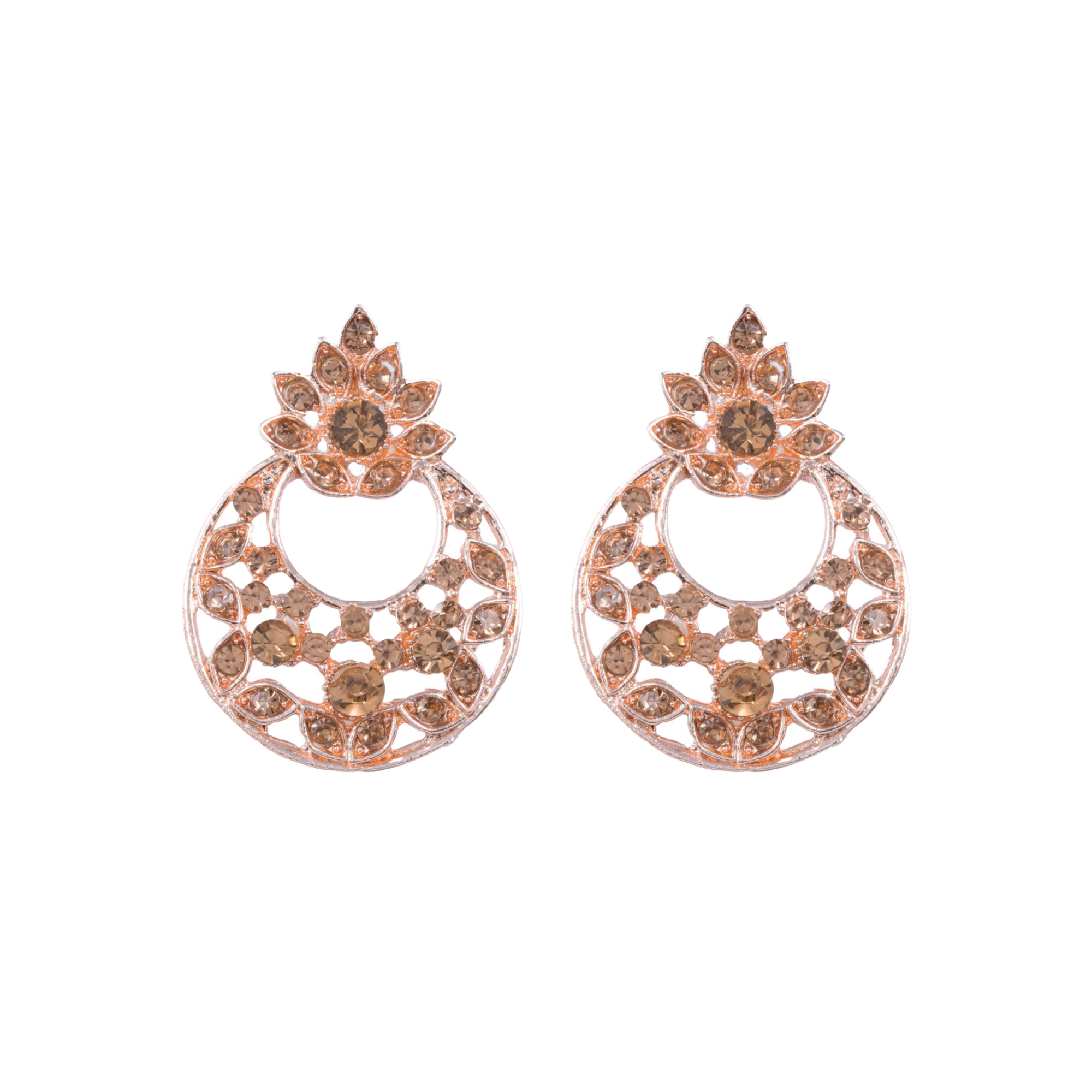 Elegant Gold-Plated Floral Choker Necklace Set - Image 3