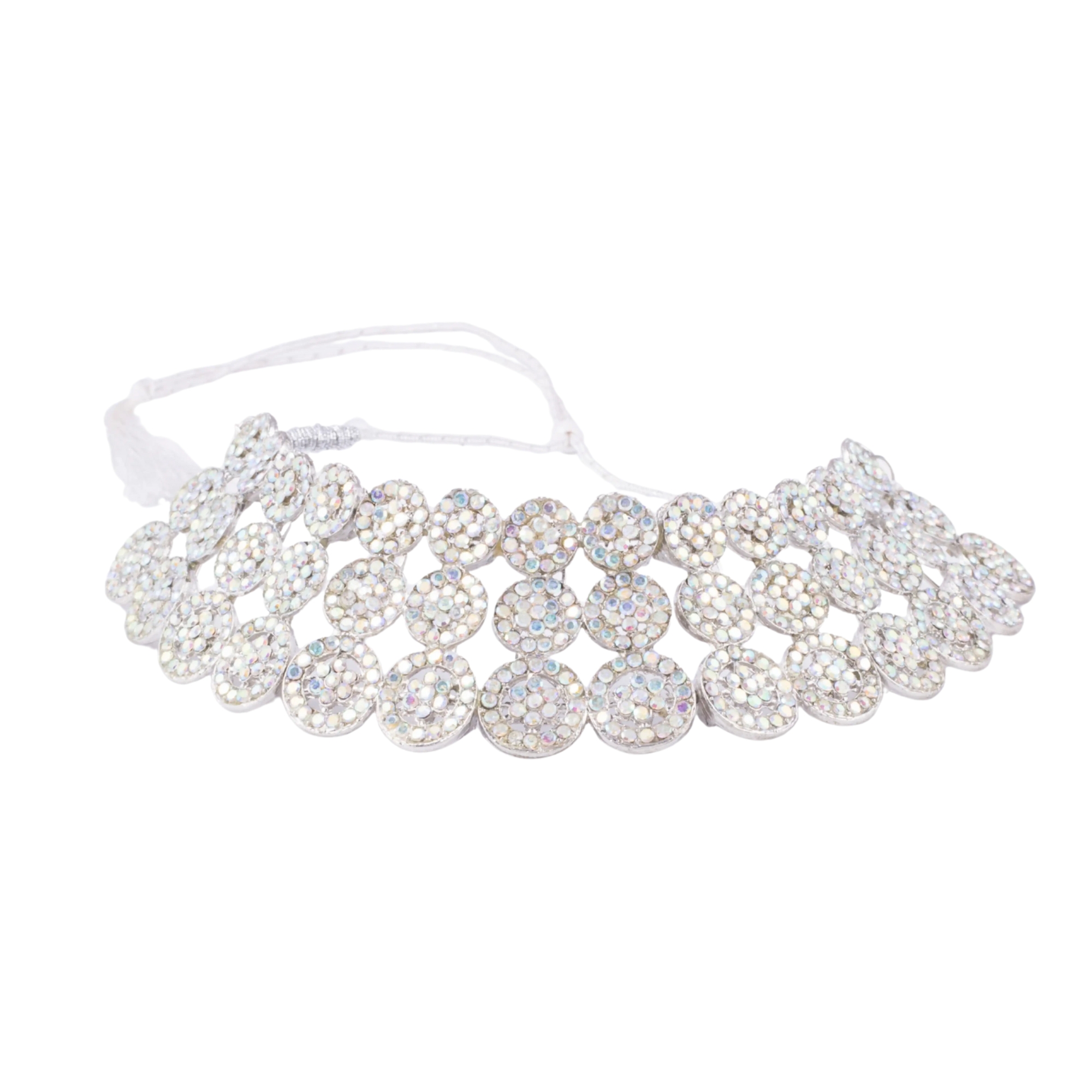 Sparkling Crystal Stone Choker Jewellery Set - Image 3
