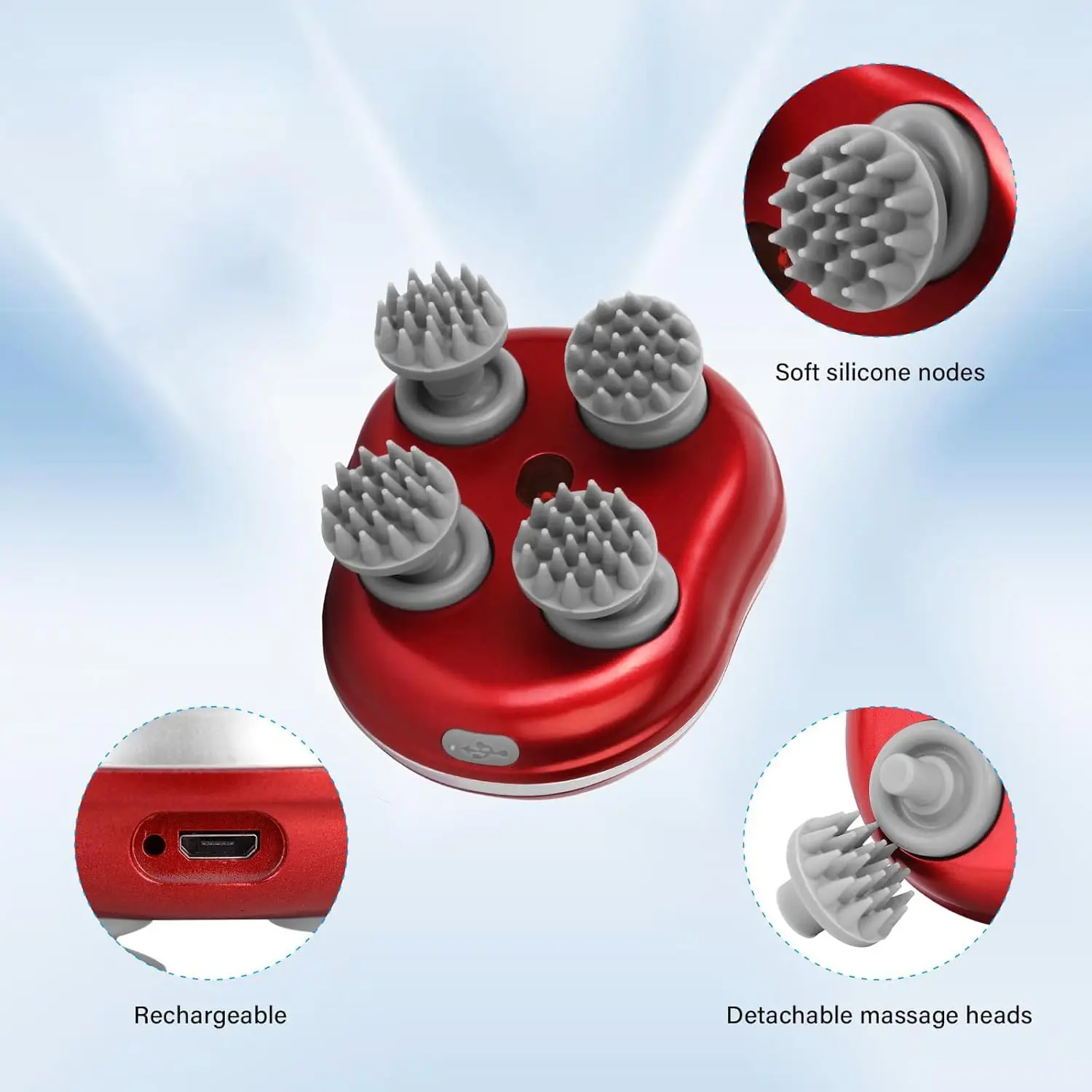 Head Massager For Scalp, Scalp Massage, Electric Scalp Massager, Hair Massager For Hair Growth, Body Massager