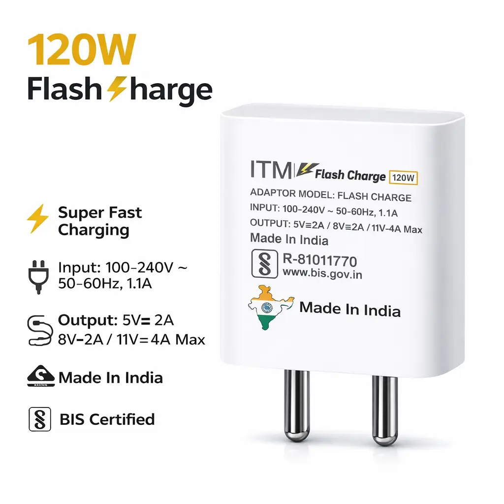 ITM 120W Flash Charge Fast Charger (USB to Type-C) - Image 2