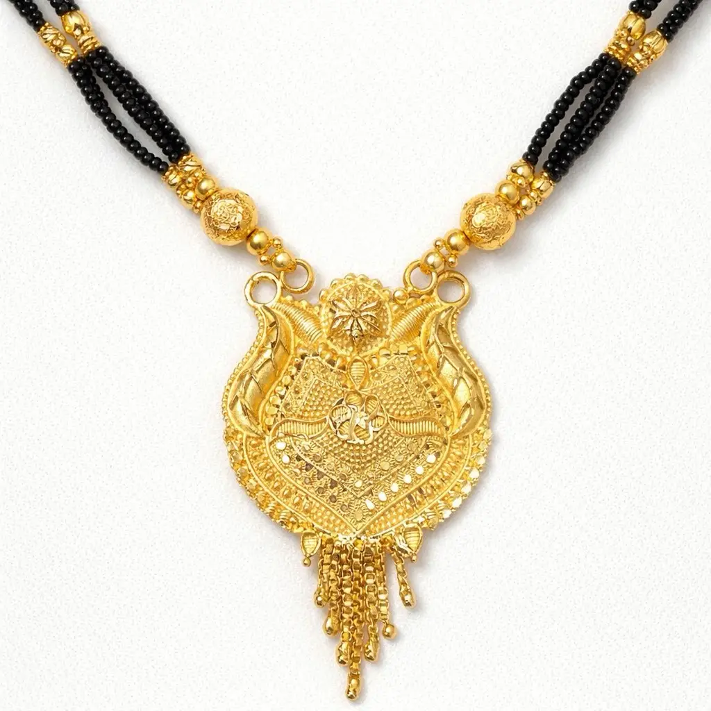 Traditional Gold Plated Designer Mangalsutra Pendant for Women | Fancy Bridal & Festive Wear Pendant