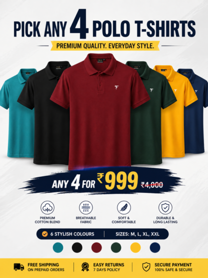 Men's premium polo t-shirt combo